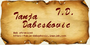 Tanja Dabesković vizit kartica